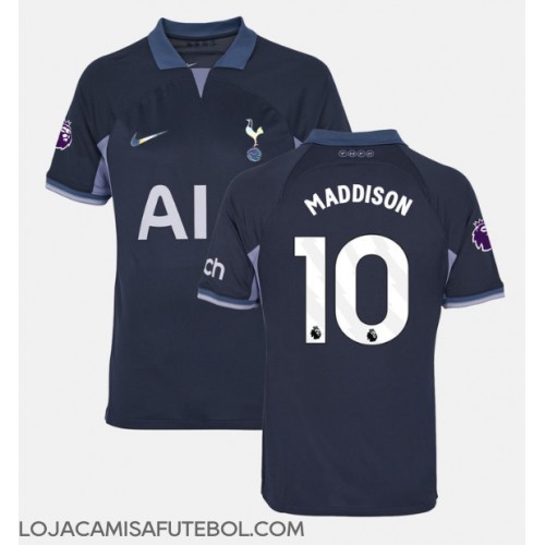 Camisa de Futebol Tottenham Hotspur James Maddison #10 Equipamento Secundário 2023-24 Manga Curta